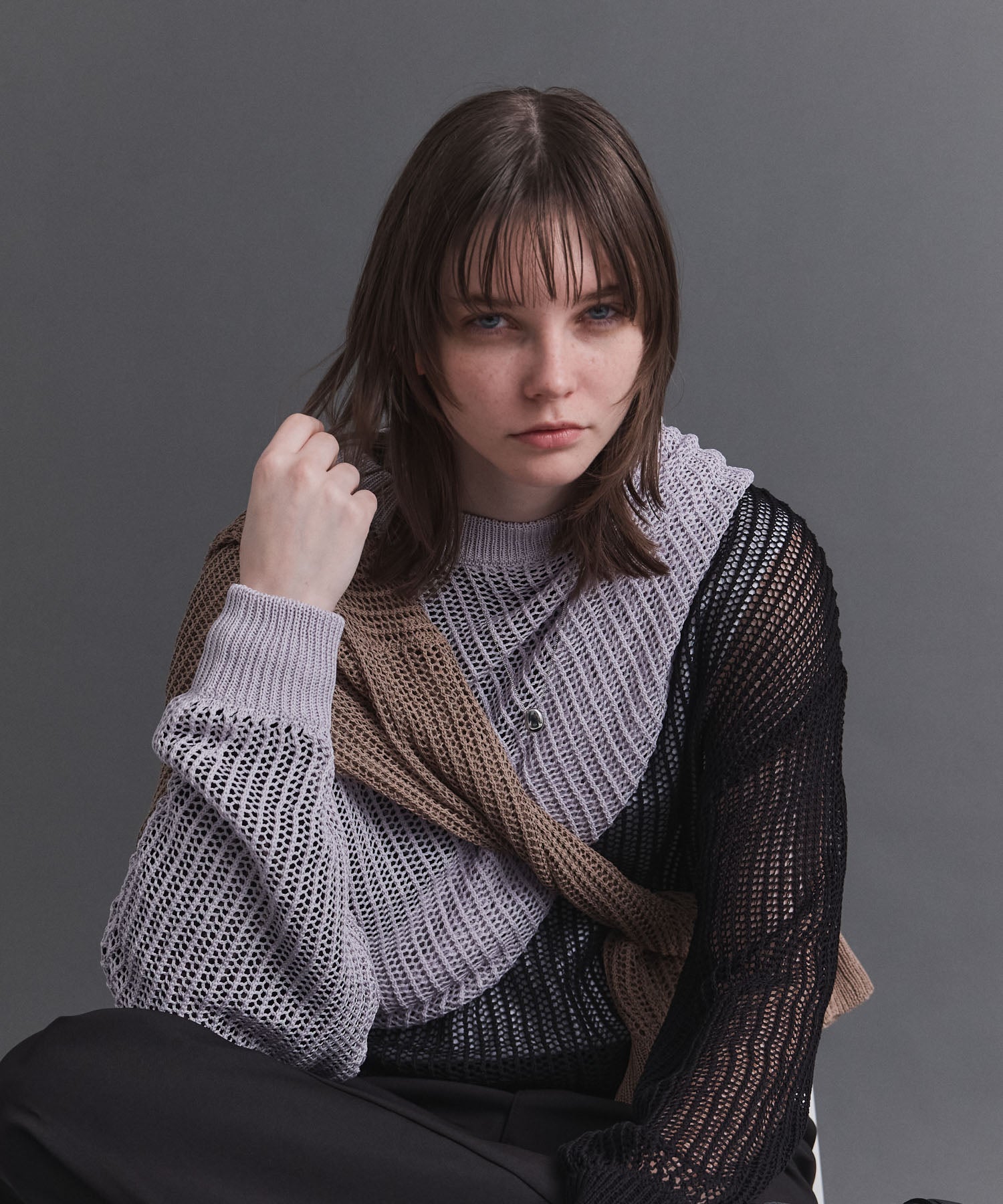 Basic Sheer Knit Pullover / ベーシック シアーニットプルオーバー