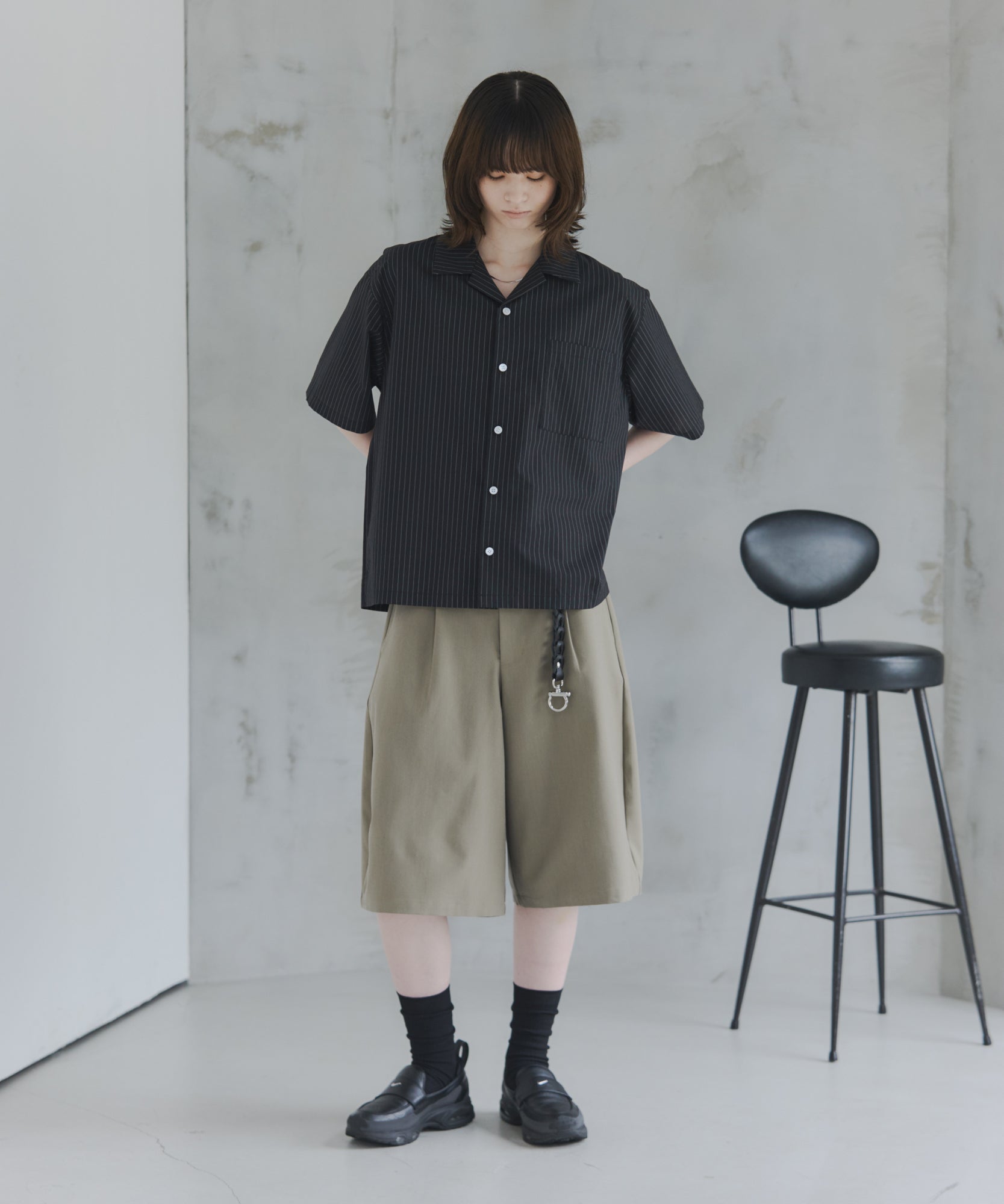 Short-Length Open-Collar Shirt / ショート丈 オープンカラーシャツ