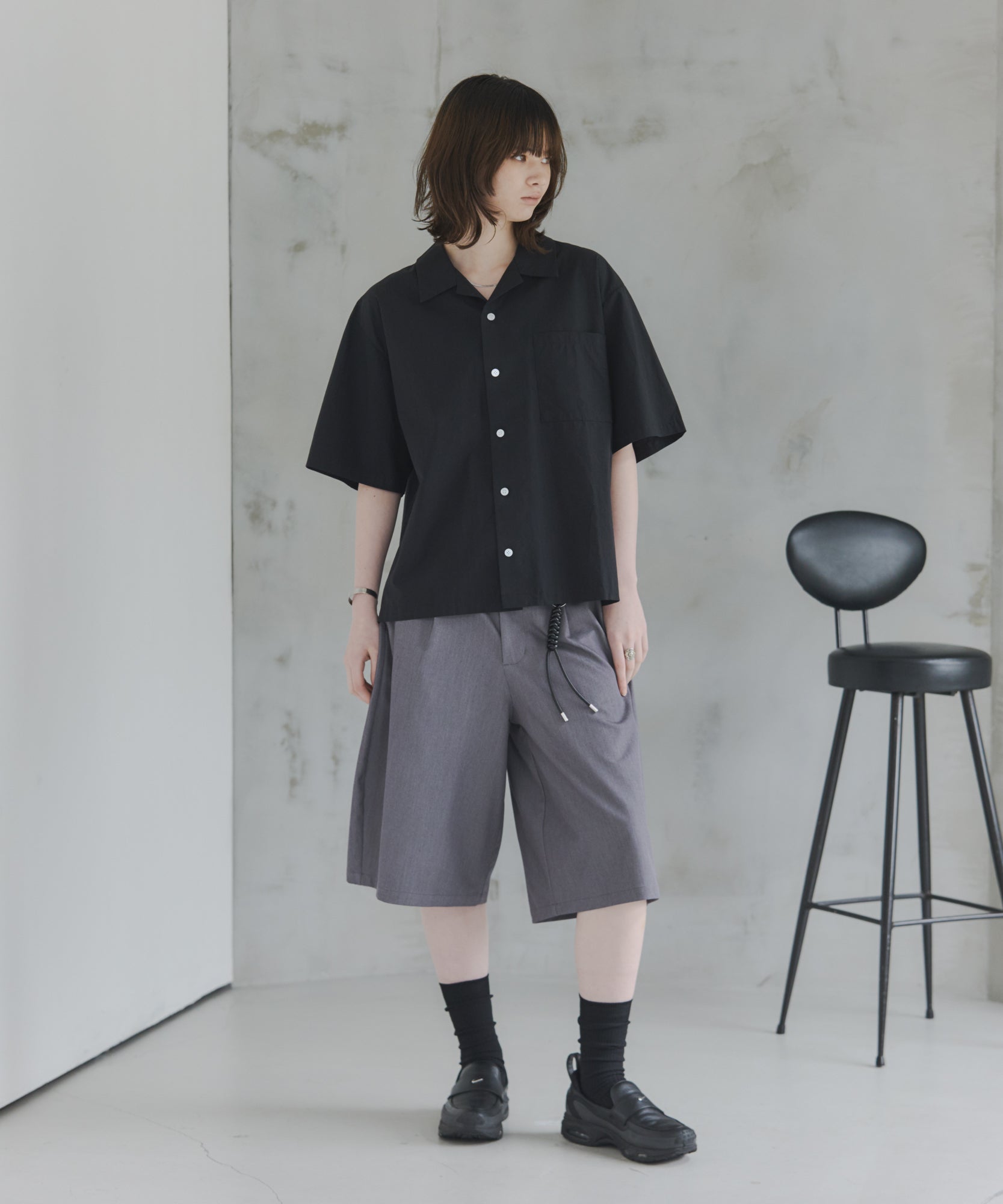 Short-Length Open-Collar Shirt / ショート丈 オープンカラーシャツ