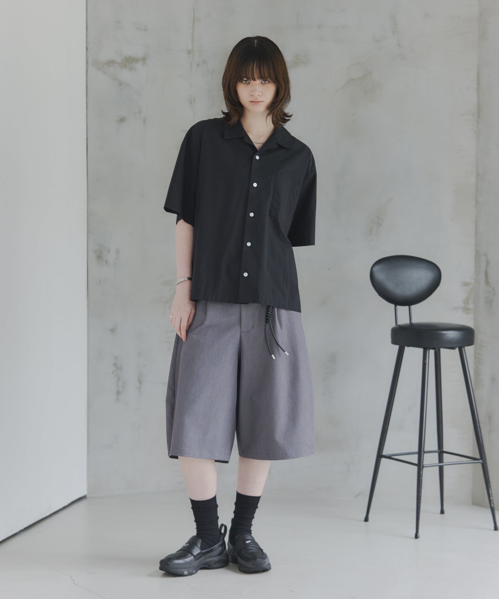 Short-Length Open-Collar Shirt / ショート丈 オープンカラーシャツ