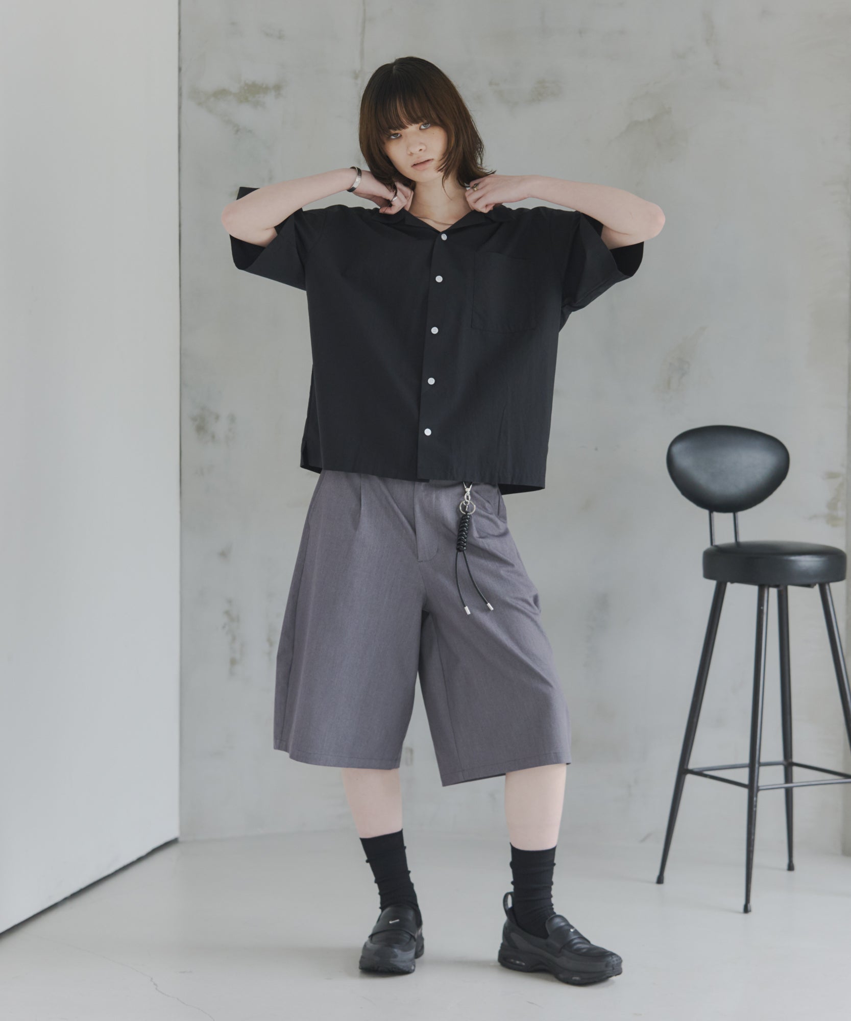 Short-Length Open-Collar Shirt / ショート丈 オープンカラーシャツ