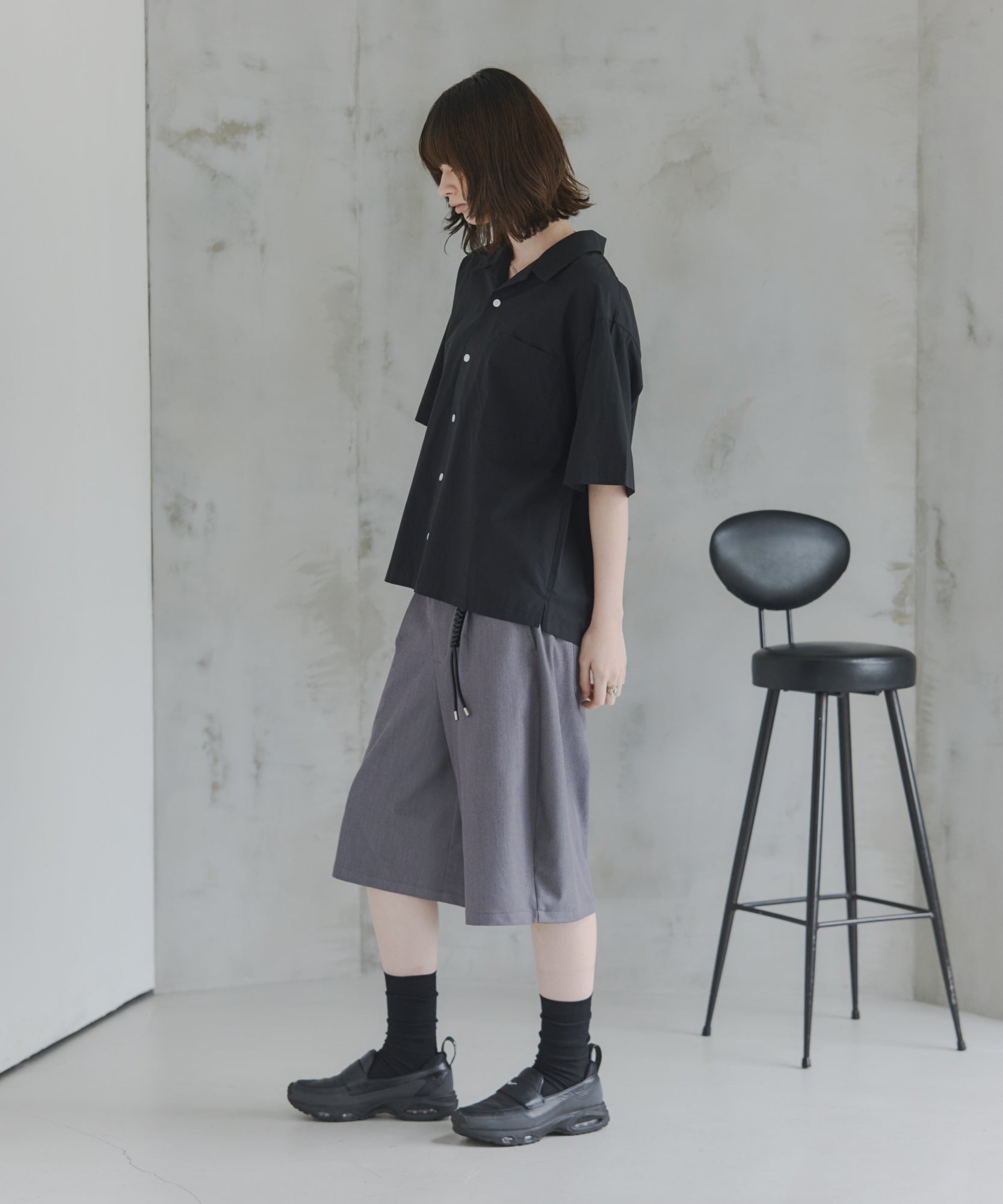 Short-Length Open-Collar Shirt / ショート丈 オープンカラーシャツ