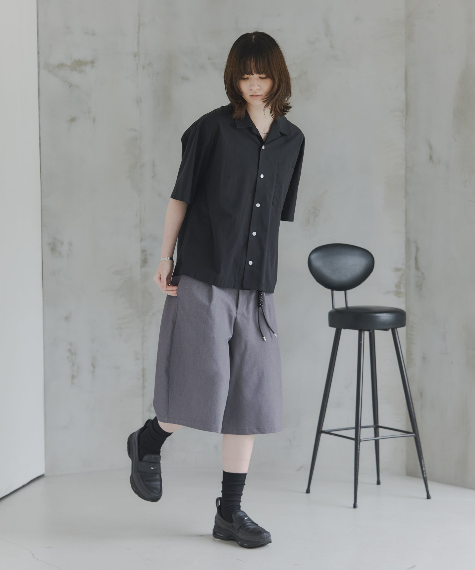 Short-Length Open-Collar Shirt / ショート丈 オープンカラーシャツ