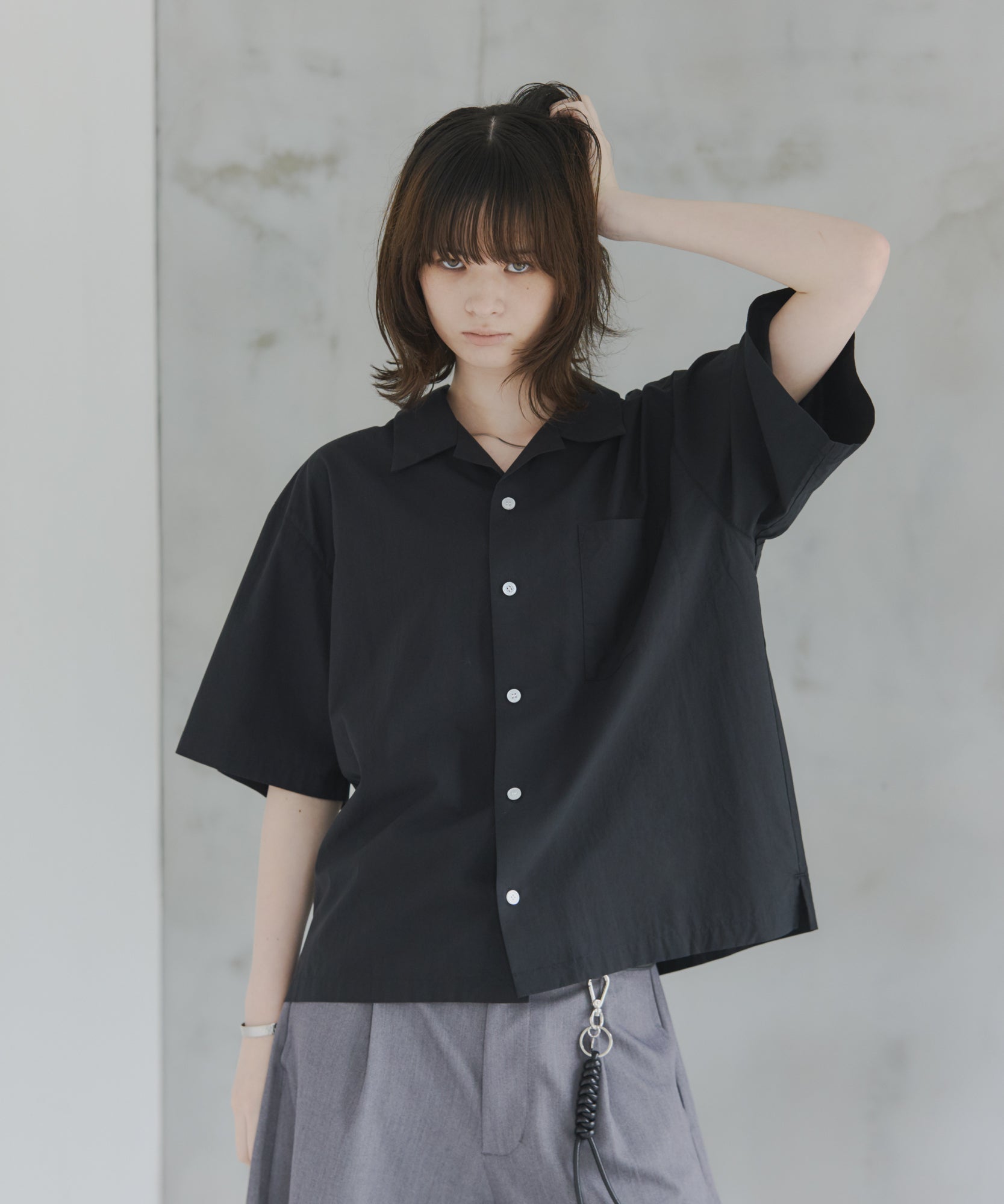 Short-Length Open-Collar Shirt / ショート丈 オープンカラーシャツ