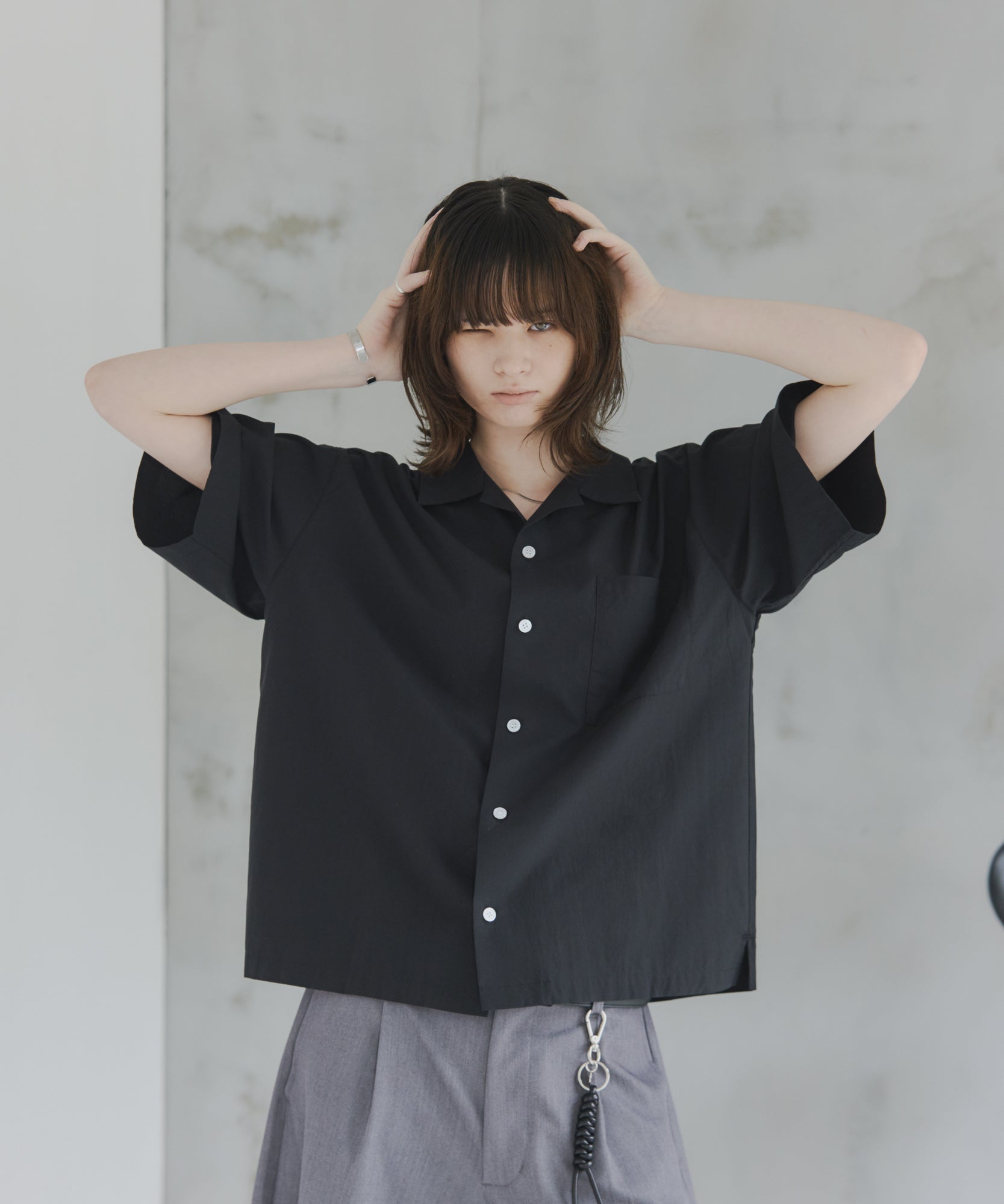 Short-Length Open-Collar Shirt / ショート丈 オープンカラーシャツ