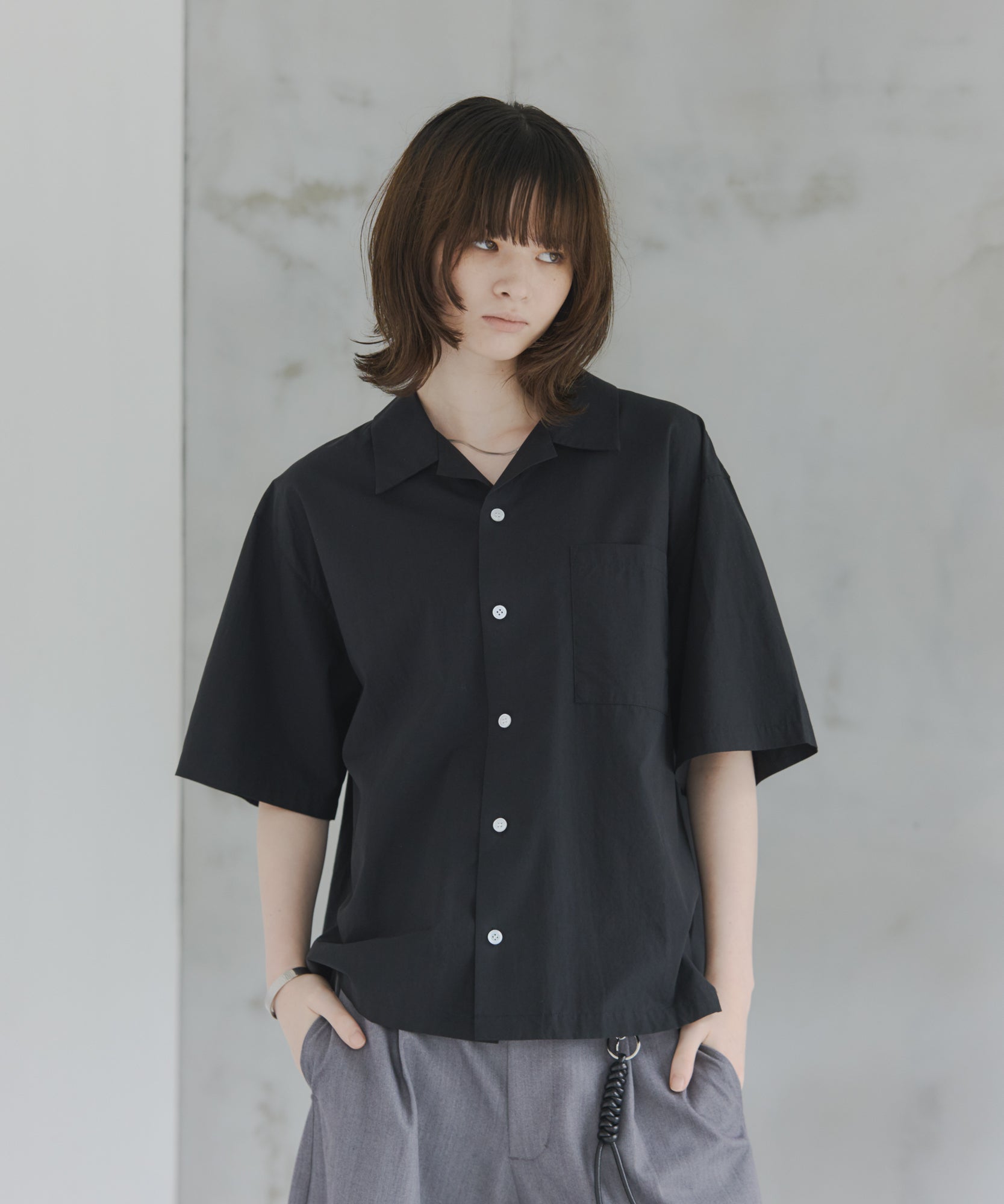 Short-Length Open-Collar Shirt / ショート丈 オープンカラーシャツ