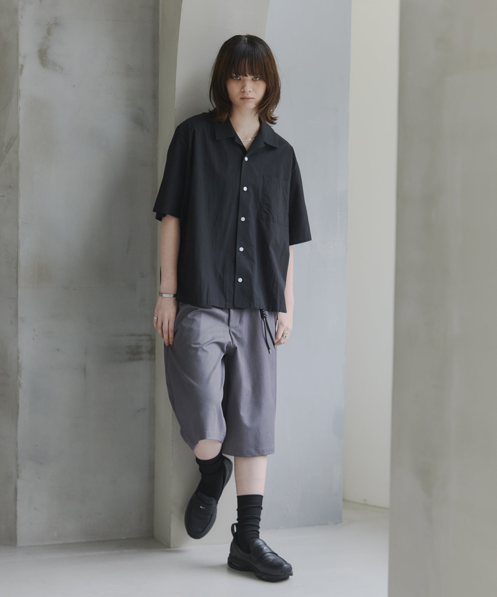 Short-Length Open-Collar Shirt / ショート丈 オープンカラーシャツ