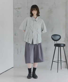 Gathered Short-Sleeve Shirt / ギャザー入り半袖シャツ