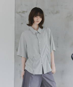 Gathered Short-Sleeve Shirt / ギャザー入り半袖シャツ