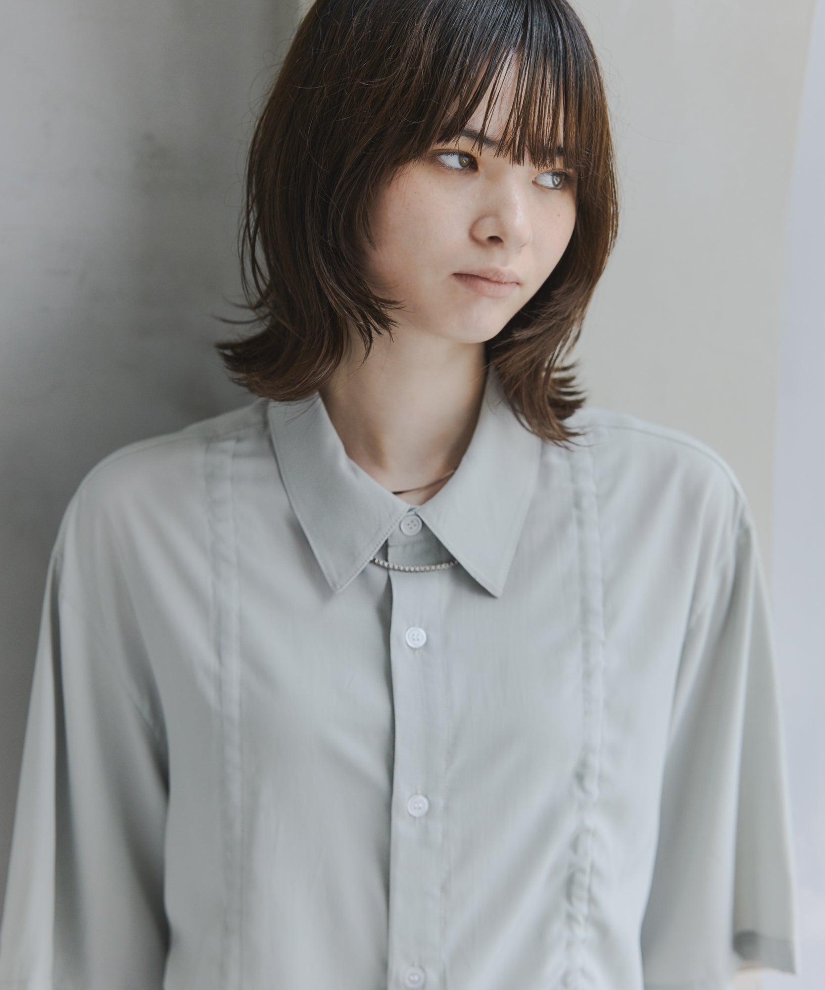 Gathered Short-Sleeve Shirt / ギャザー入り半袖シャツ