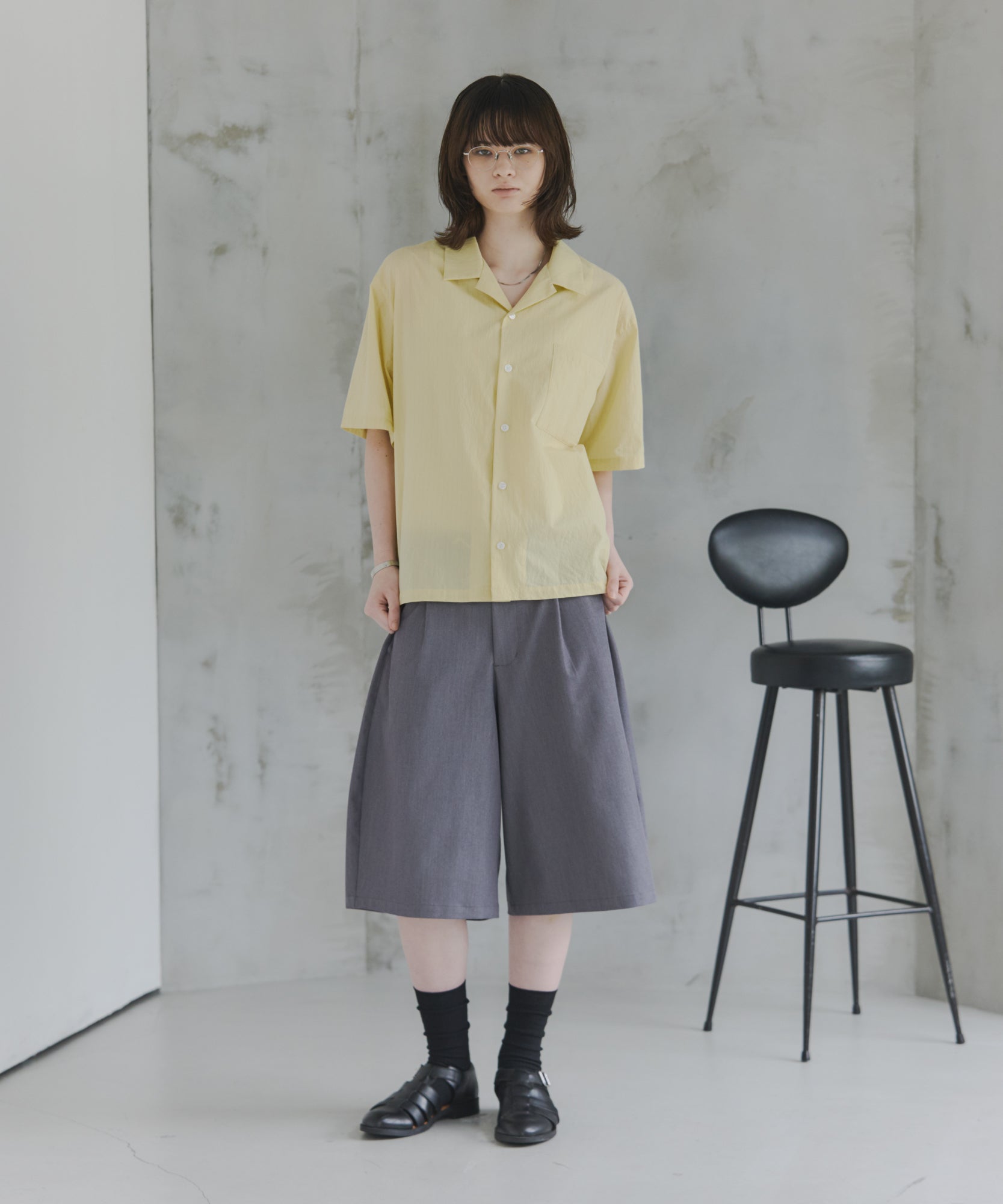 Short-Length Open-Collar Shirt / ショート丈 オープンカラーシャツ