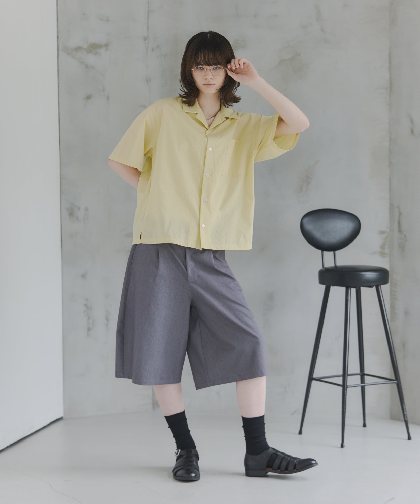 Short-Length Open-Collar Shirt / ショート丈 オープンカラーシャツ