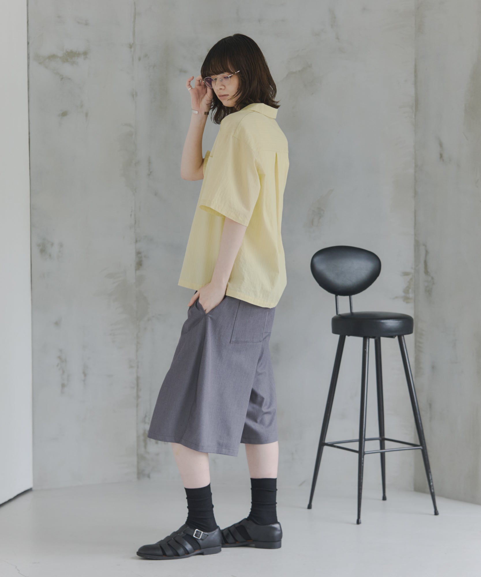Short-Length Open-Collar Shirt / ショート丈 オープンカラーシャツ