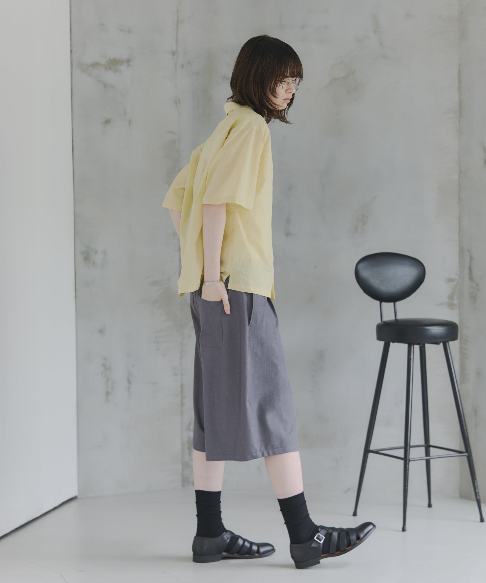 Short-Length Open-Collar Shirt / ショート丈 オープンカラーシャツ