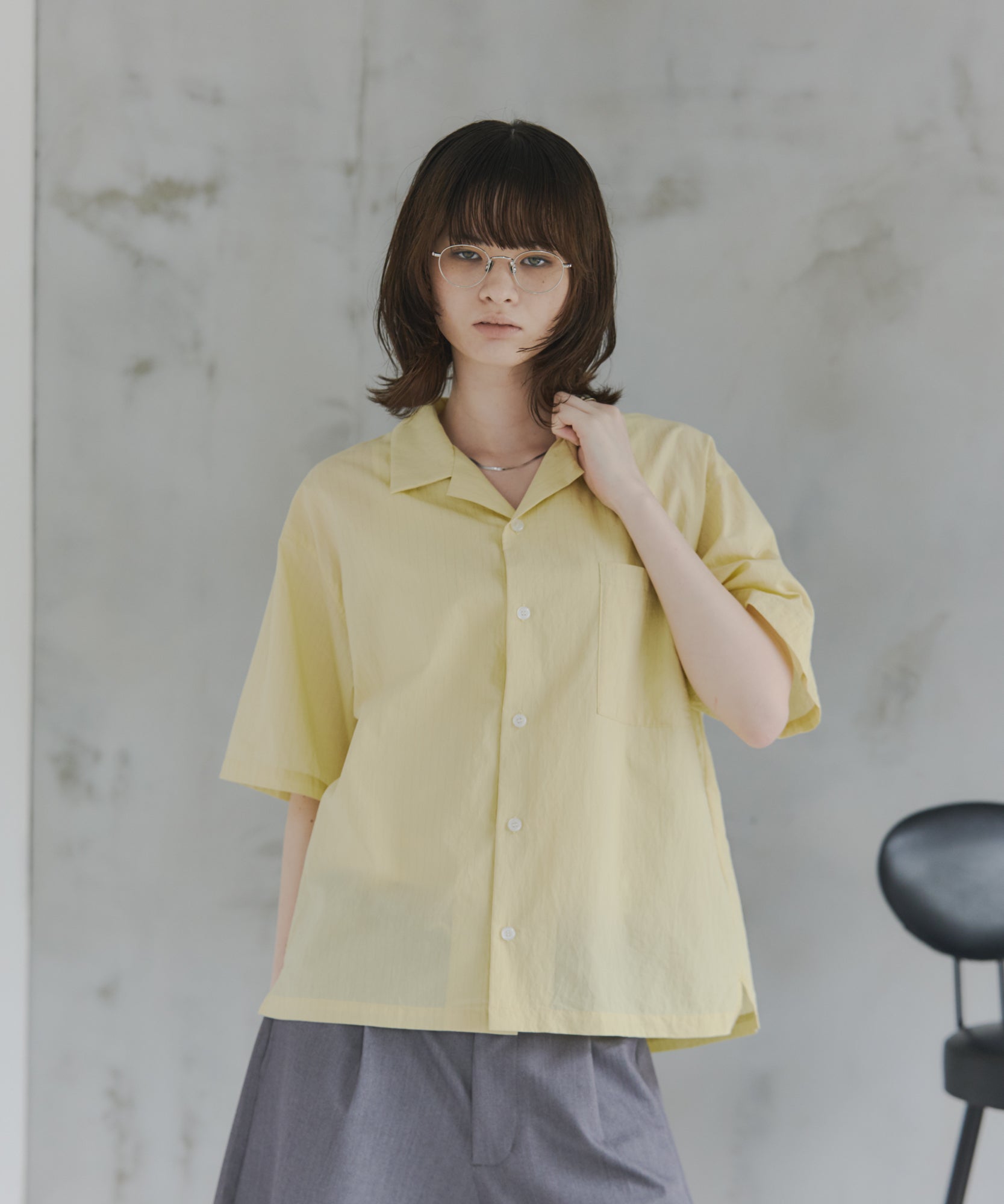 Short-Length Open-Collar Shirt / ショート丈 オープンカラーシャツ