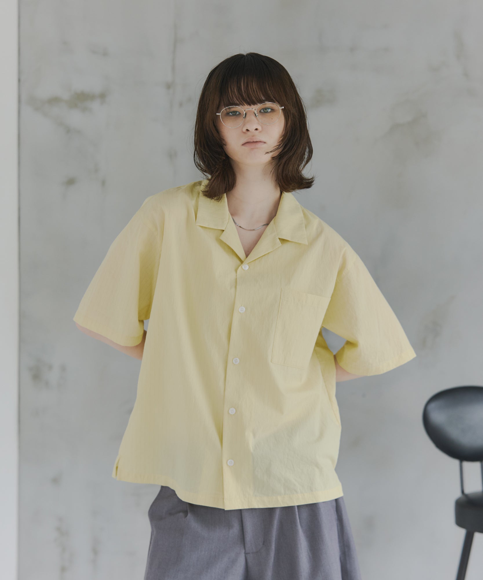 Short-Length Open-Collar Shirt / ショート丈 オープンカラーシャツ