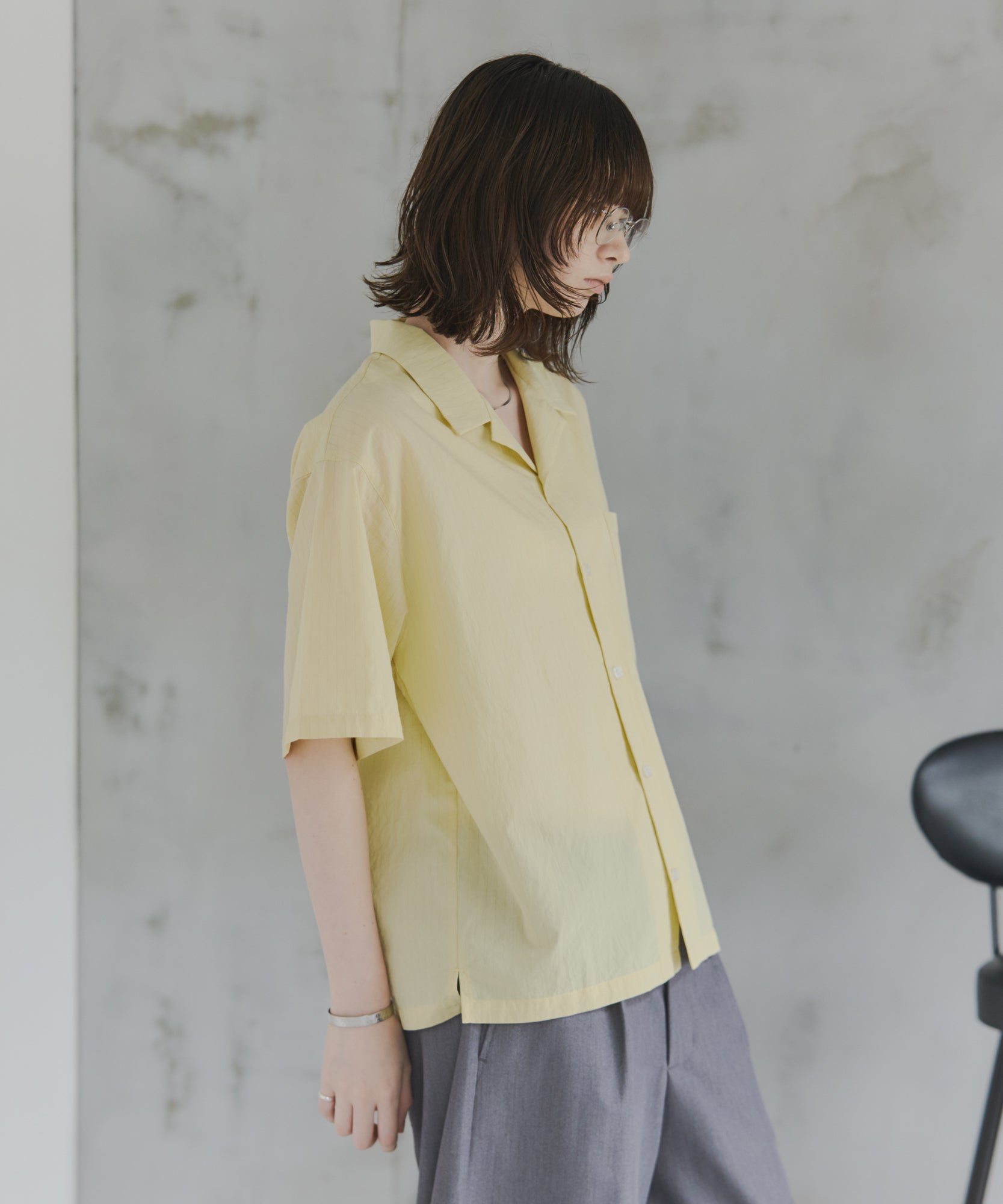 Short-Length Open-Collar Shirt / ショート丈 オープンカラーシャツ