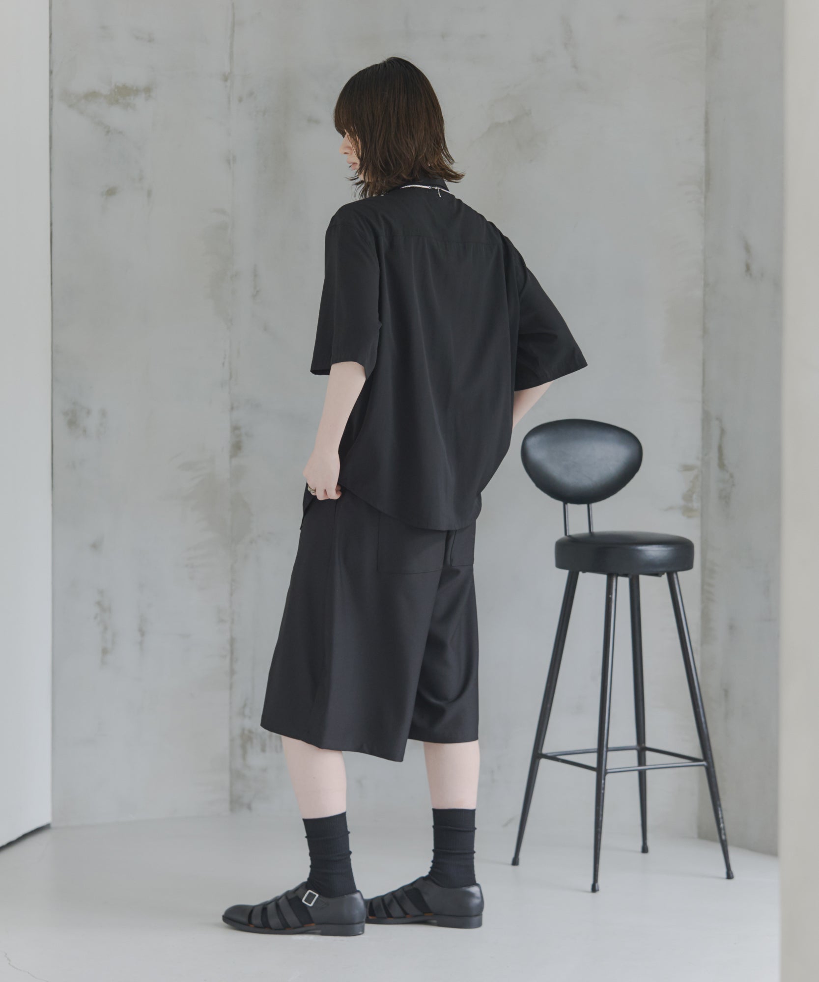 Gathered Short-Sleeve Shirt / ギャザー入り半袖シャツ