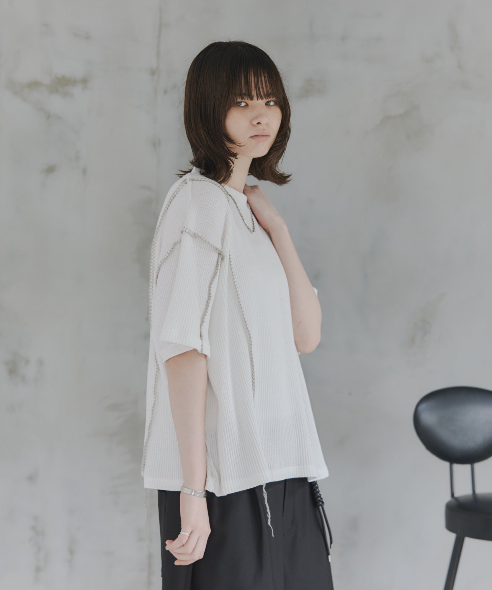Stitch Knit T-Shirt / ステッチニットTシャツ
