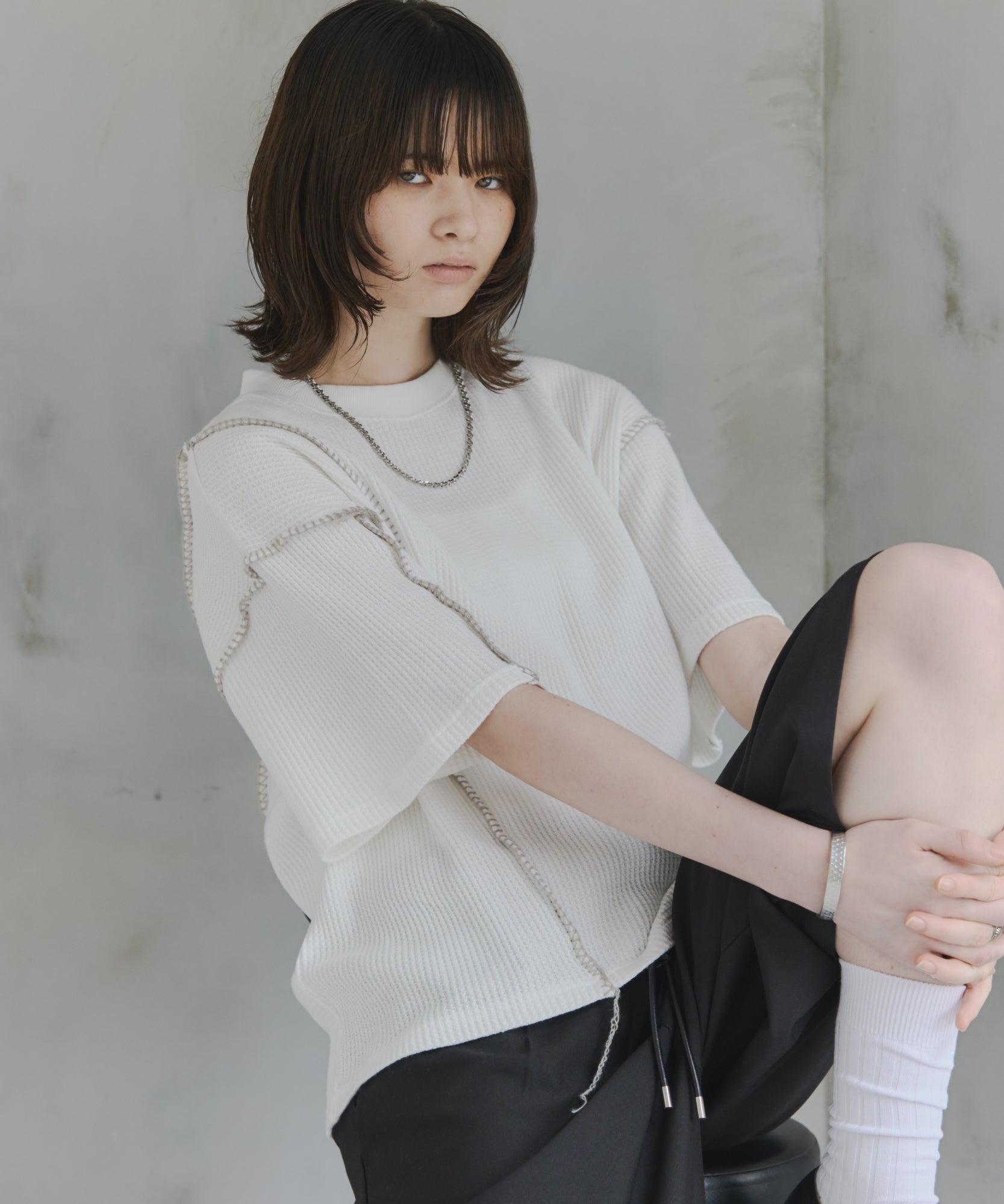 Stitch Knit T-Shirt / ステッチニットTシャツ