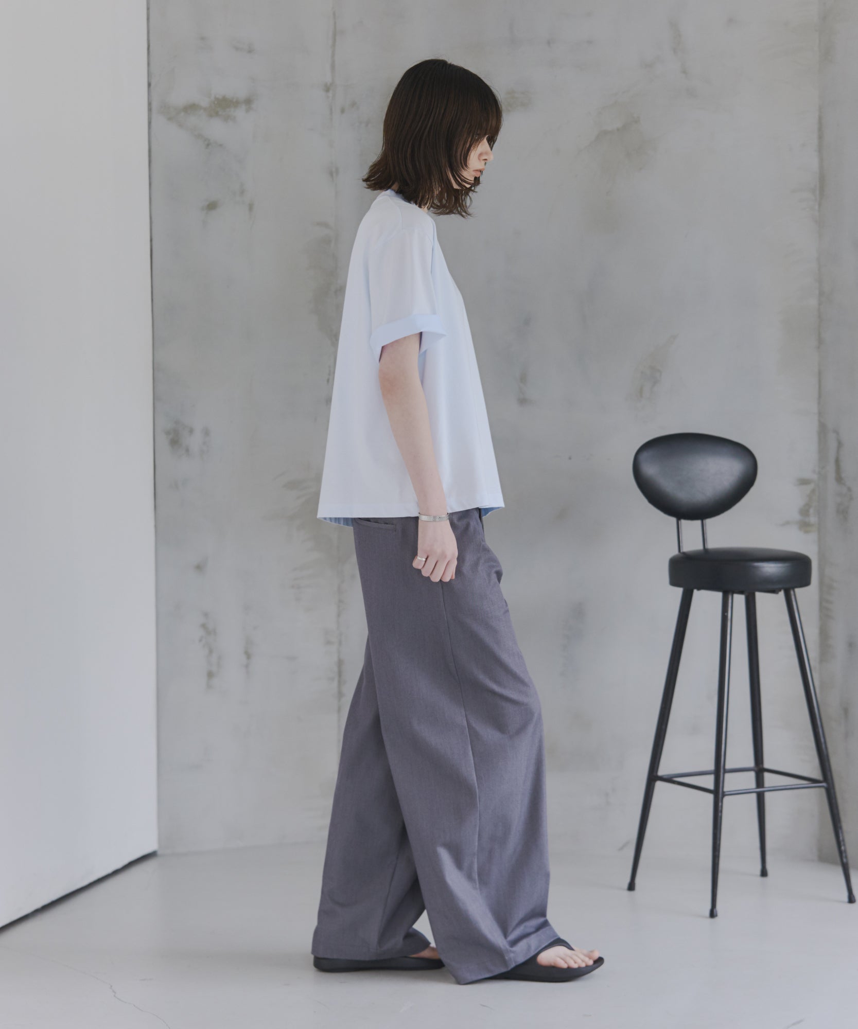 Turn-Up Sleeve T-Shirt / 2wayスリーブTシャツ