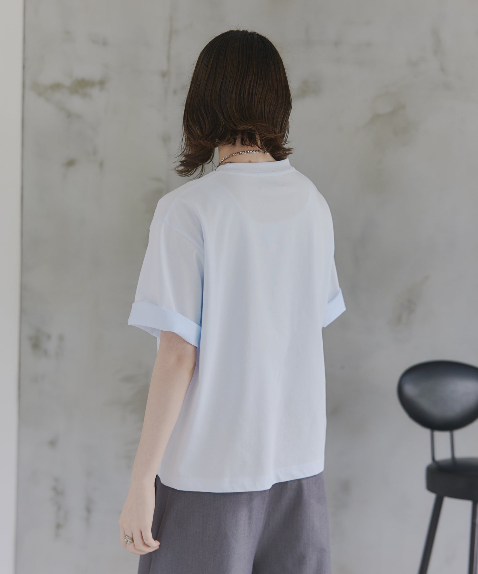 Turn-Up Sleeve T-Shirt / 2wayスリーブTシャツ