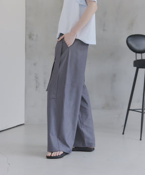 Belted Slacks Wide Pants / ベルト付きワイドパンツ