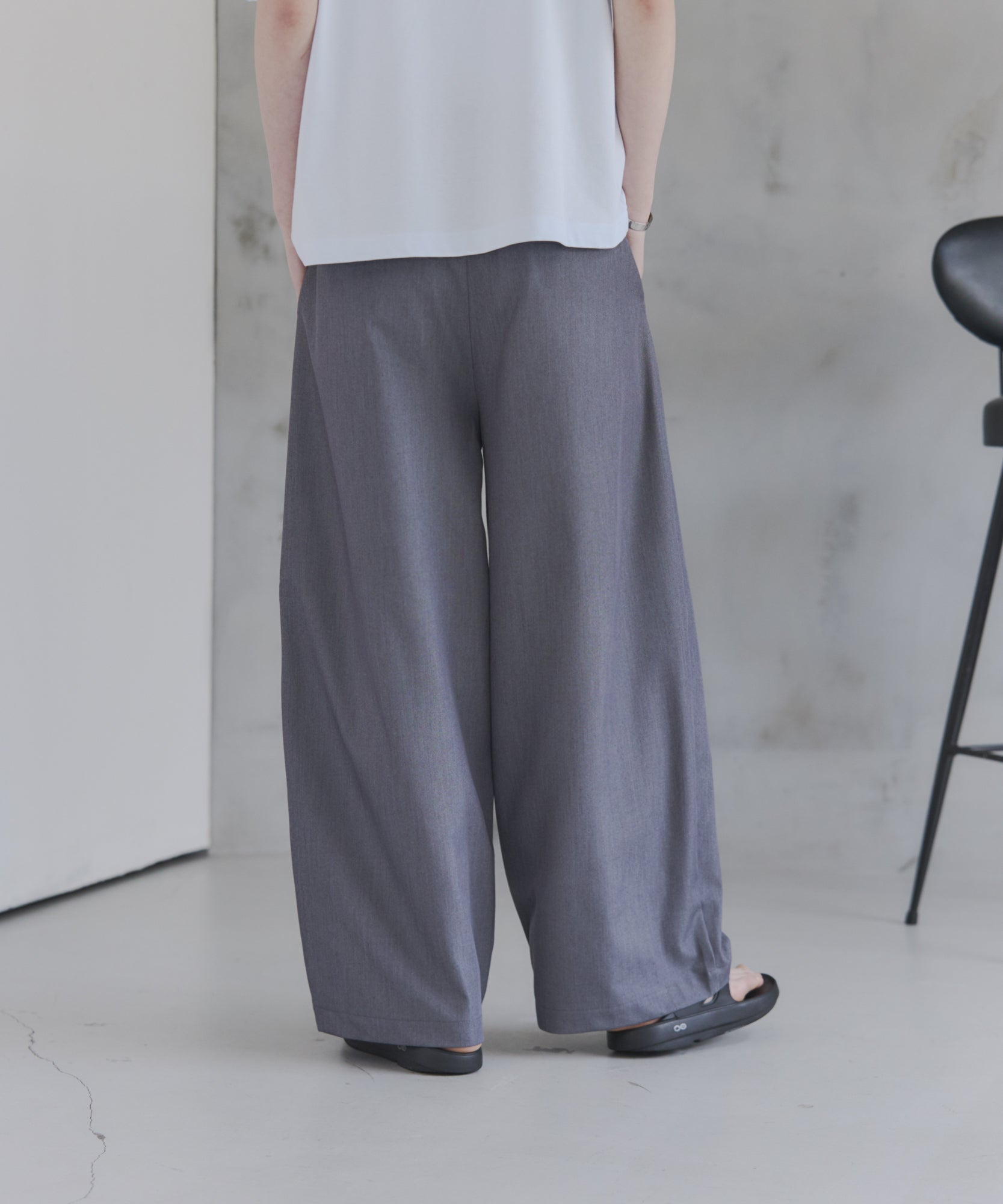 Belted Slacks Wide Pants / ベルト付きワイドパンツ