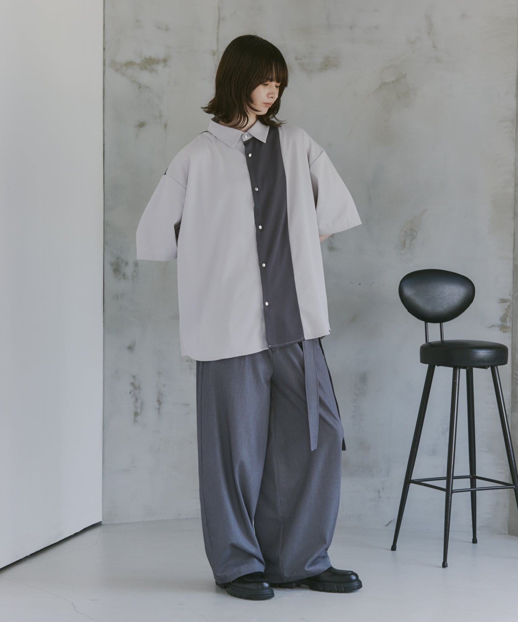 Belted Slacks Wide Pants / ベルト付きワイドパンツ