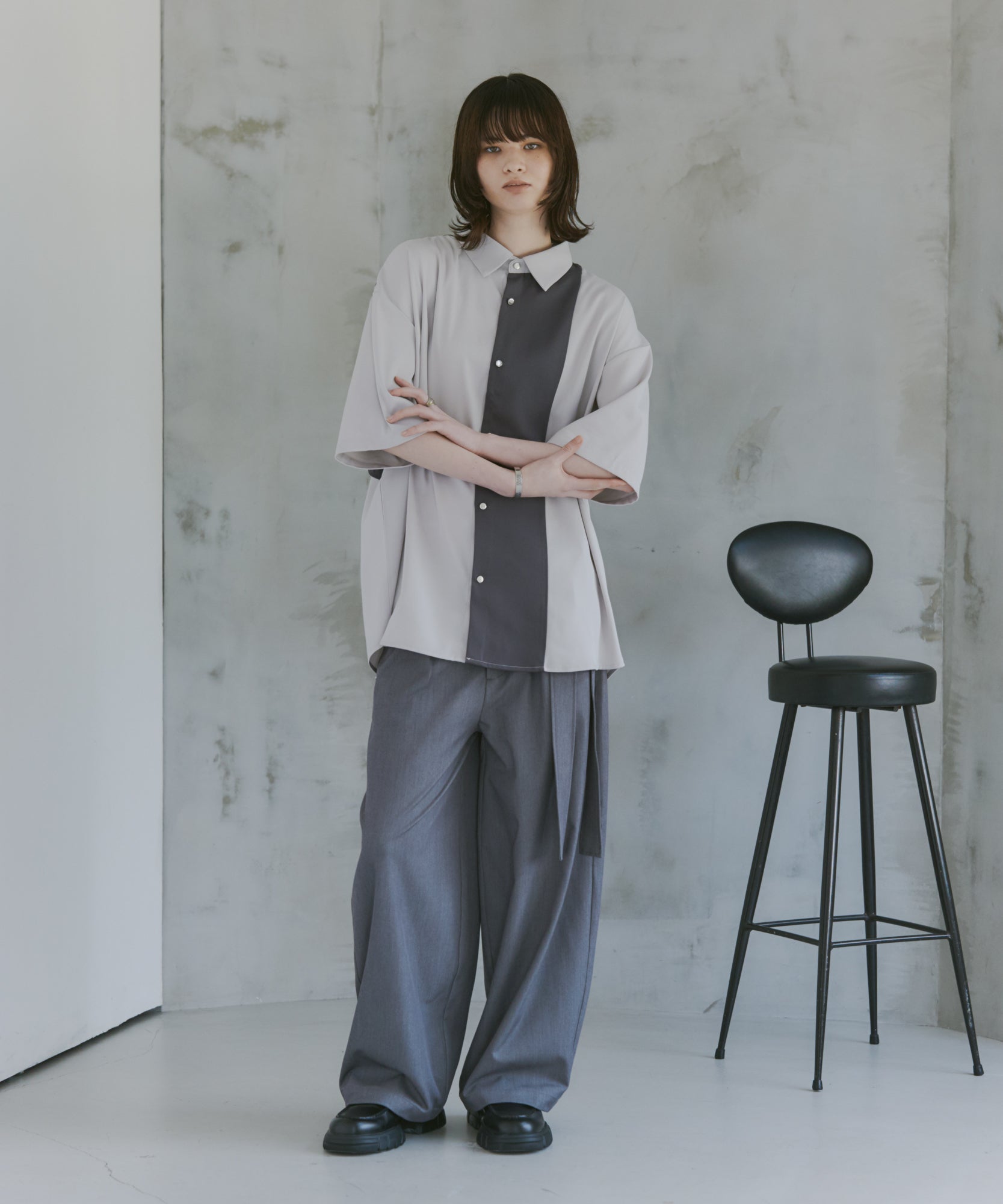 Belted Slacks Wide Pants / ベルト付きワイドパンツ