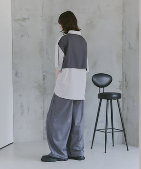 Belted Slacks Wide Pants / ベルト付きワイドパンツ