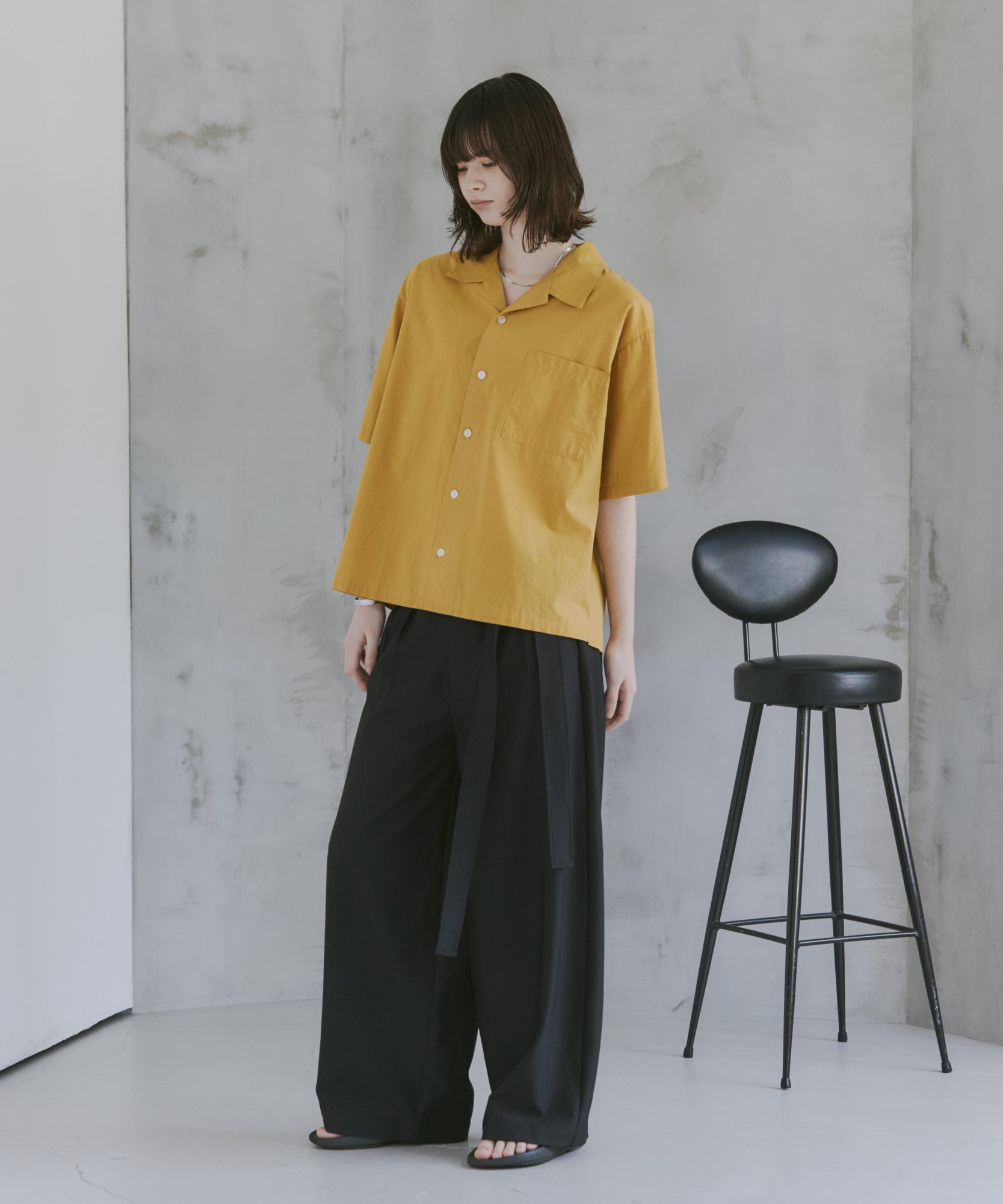 Short-Length Open-Collar Shirt / ショート丈 オープンカラーシャツ