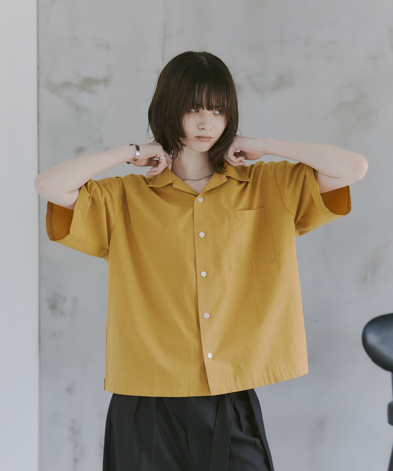 Short-Length Open-Collar Shirt / ショート丈 オープンカラーシャツ