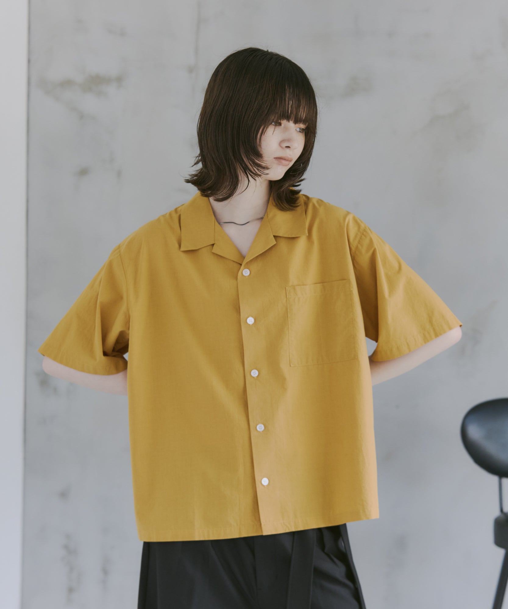 Short-Length Open-Collar Shirt / ショート丈 オープンカラーシャツ