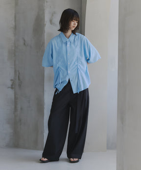 Gathered Short-Sleeve Shirt / ギャザー入り半袖シャツ