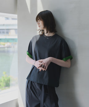 Turn-Up Sleeve T-Shirt / 2wayスリーブTシャツ