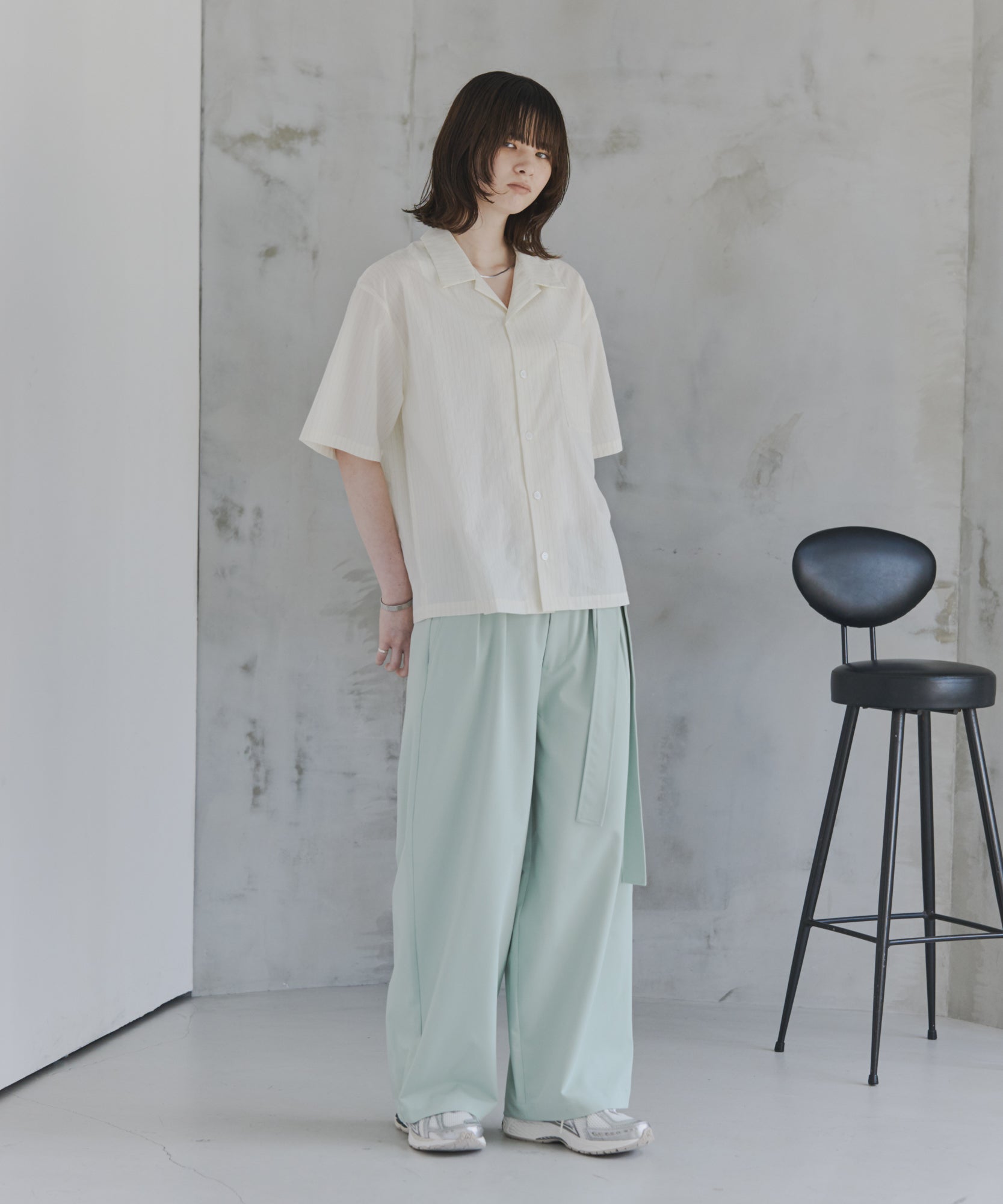 Short-Length Open-Collar Shirt / ショート丈 オープンカラーシャツ
