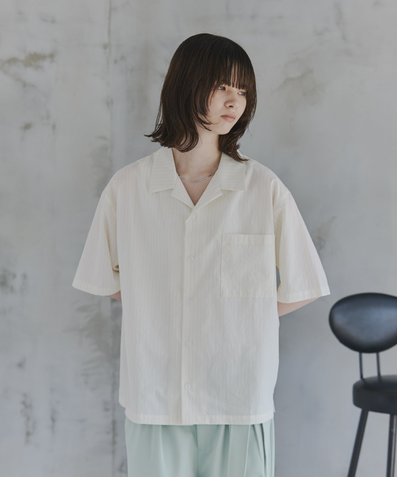Short-Length Open-Collar Shirt / ショート丈 オープンカラーシャツ
