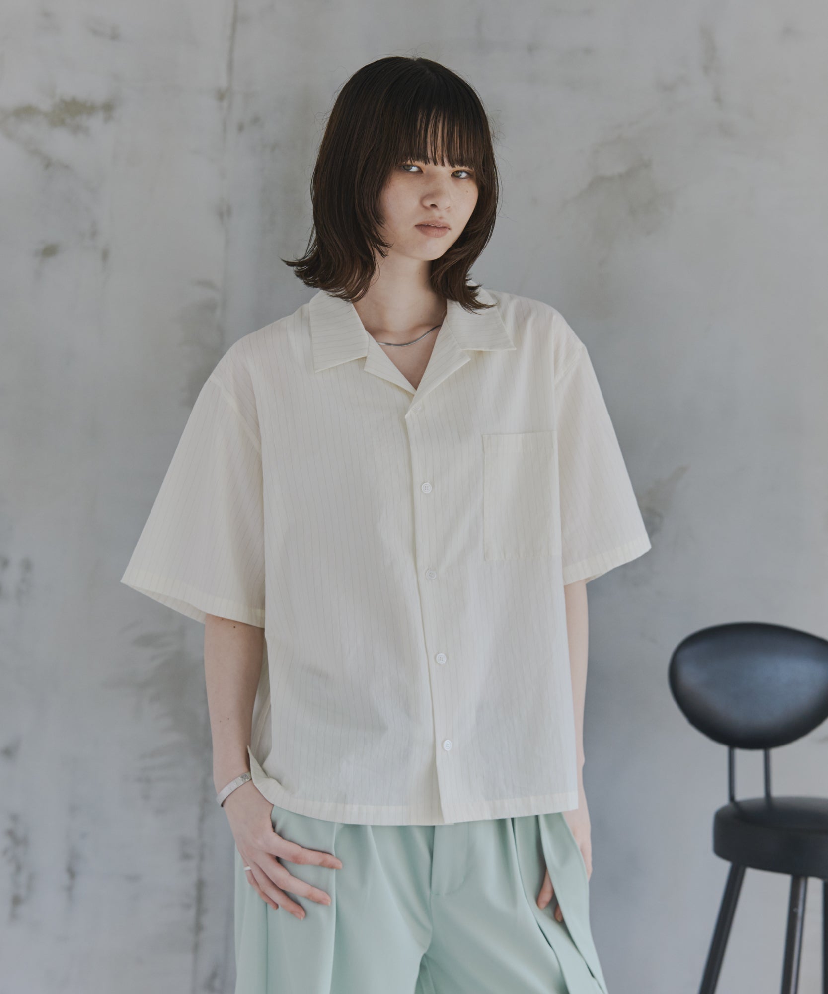 Short-Length Open-Collar Shirt / ショート丈 オープンカラーシャツ