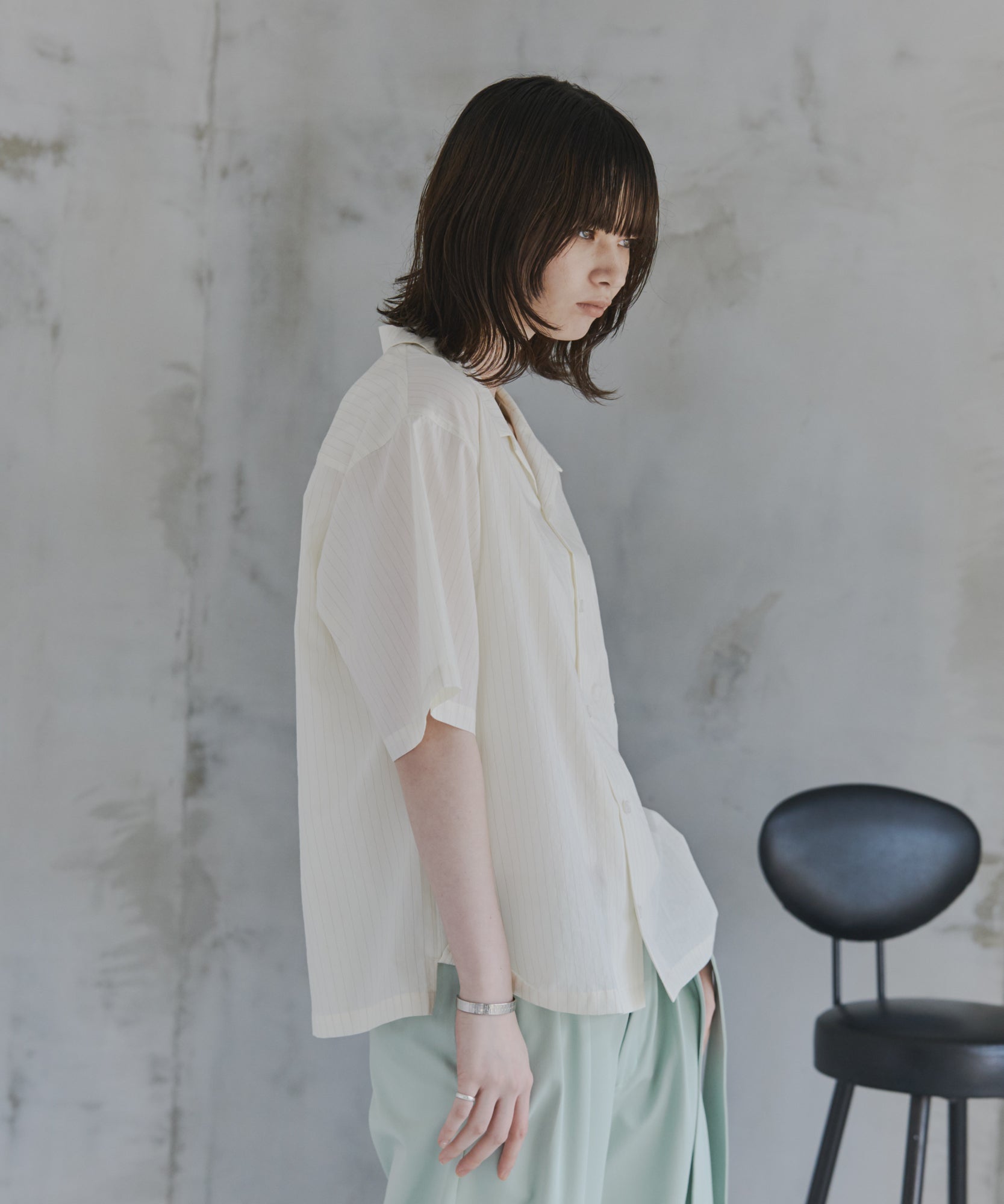 Short-Length Open-Collar Shirt / ショート丈 オープンカラーシャツ
