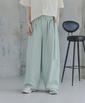 Belted Slacks Wide Pants / ベルト付きワイドパンツ
