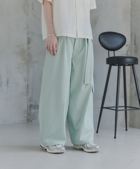 Belted Slacks Wide Pants / ベルト付きワイドパンツ