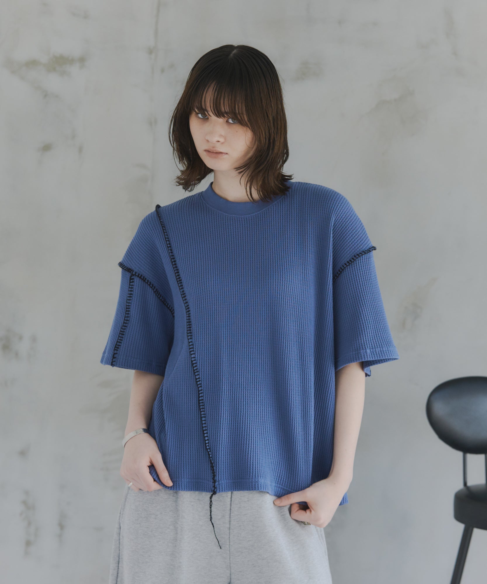 Stitch Knit T-Shirt / ステッチニットTシャツ