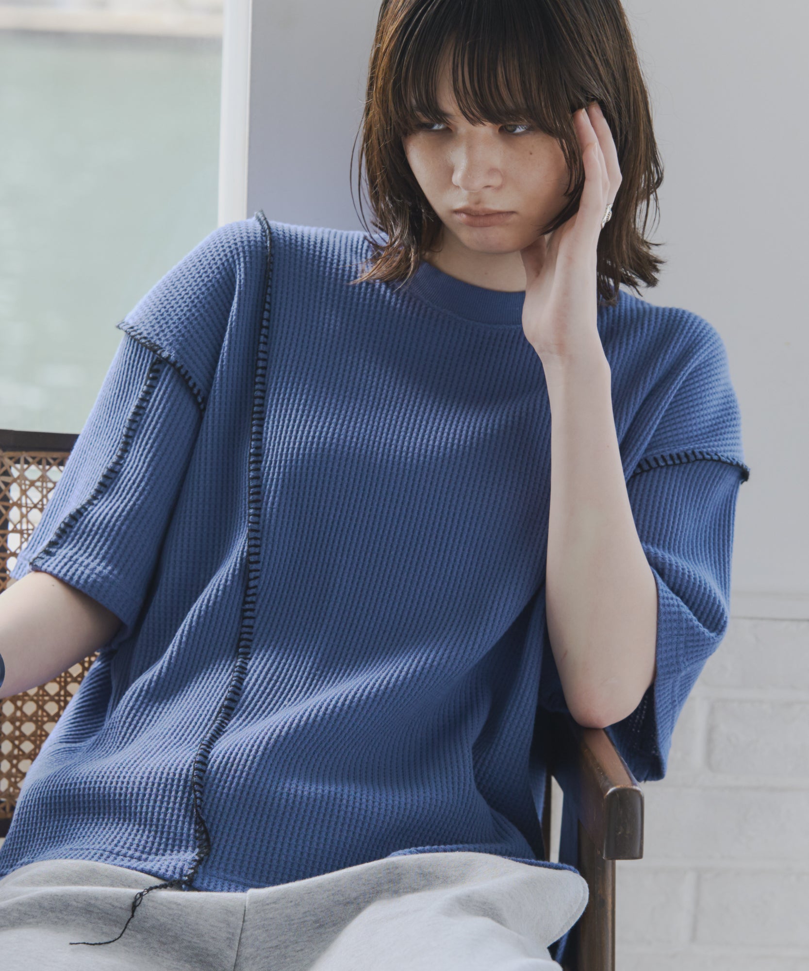 Stitch Knit T-Shirt / ステッチニットTシャツ