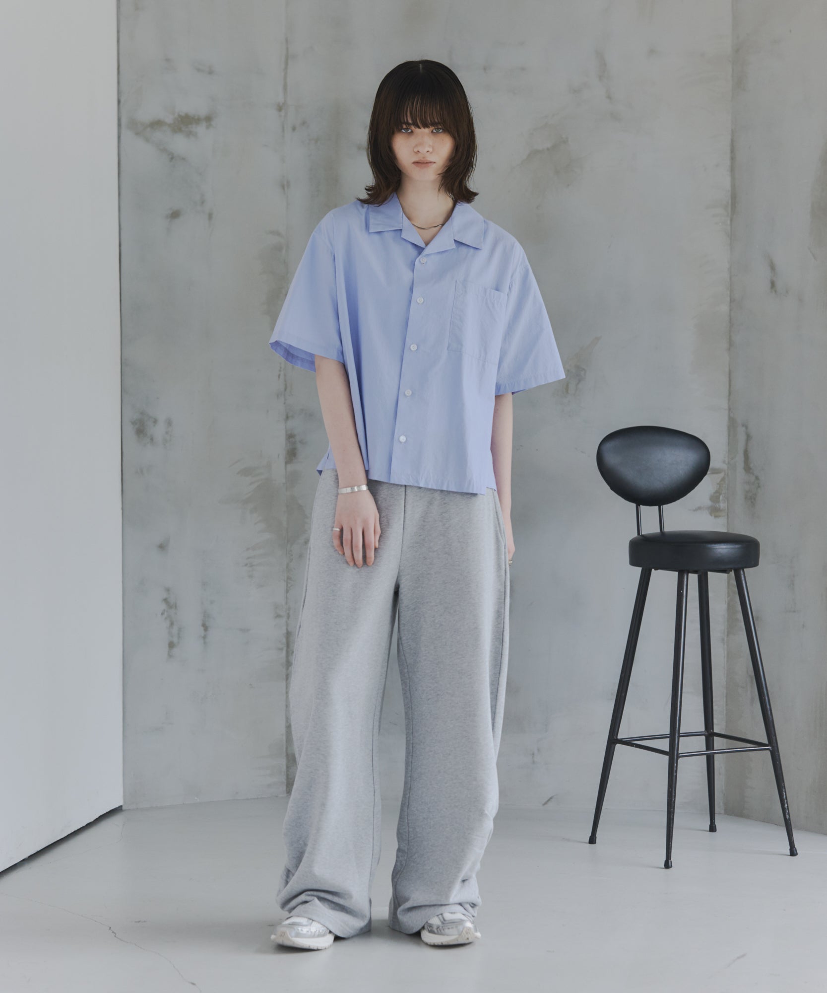 Short-Length Open-Collar Shirt / ショート丈 オープンカラーシャツ
