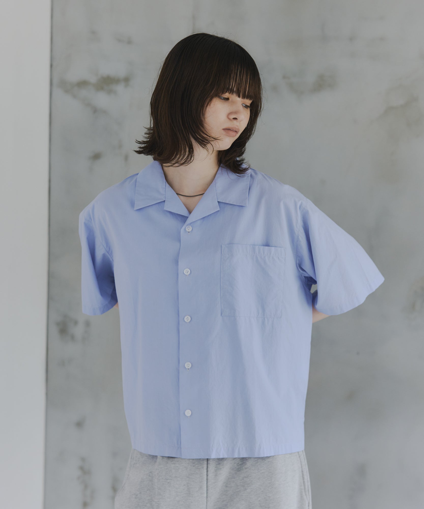 Short-Length Open-Collar Shirt / ショート丈 オープンカラーシャツ