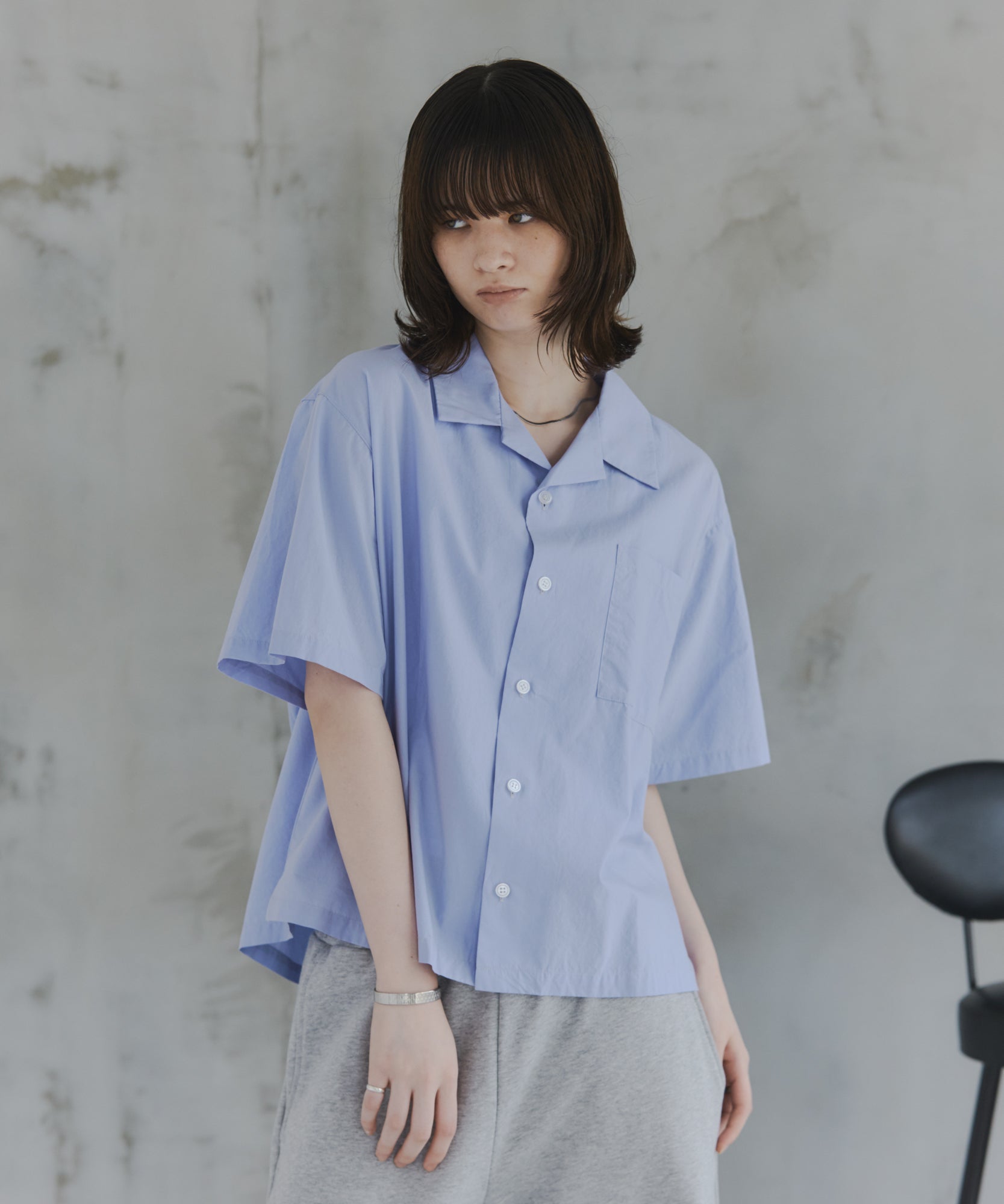 Short-Length Open-Collar Shirt / ショート丈 オープンカラーシャツ