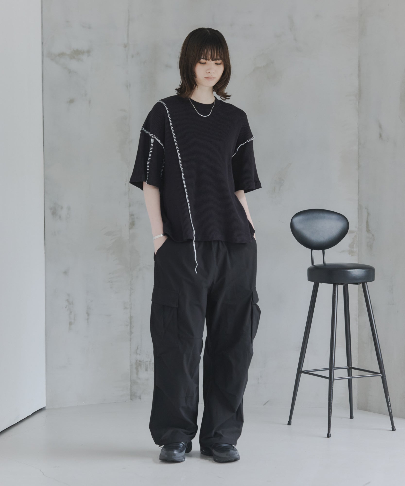 Stitch Knit T-Shirt / ステッチニットTシャツ