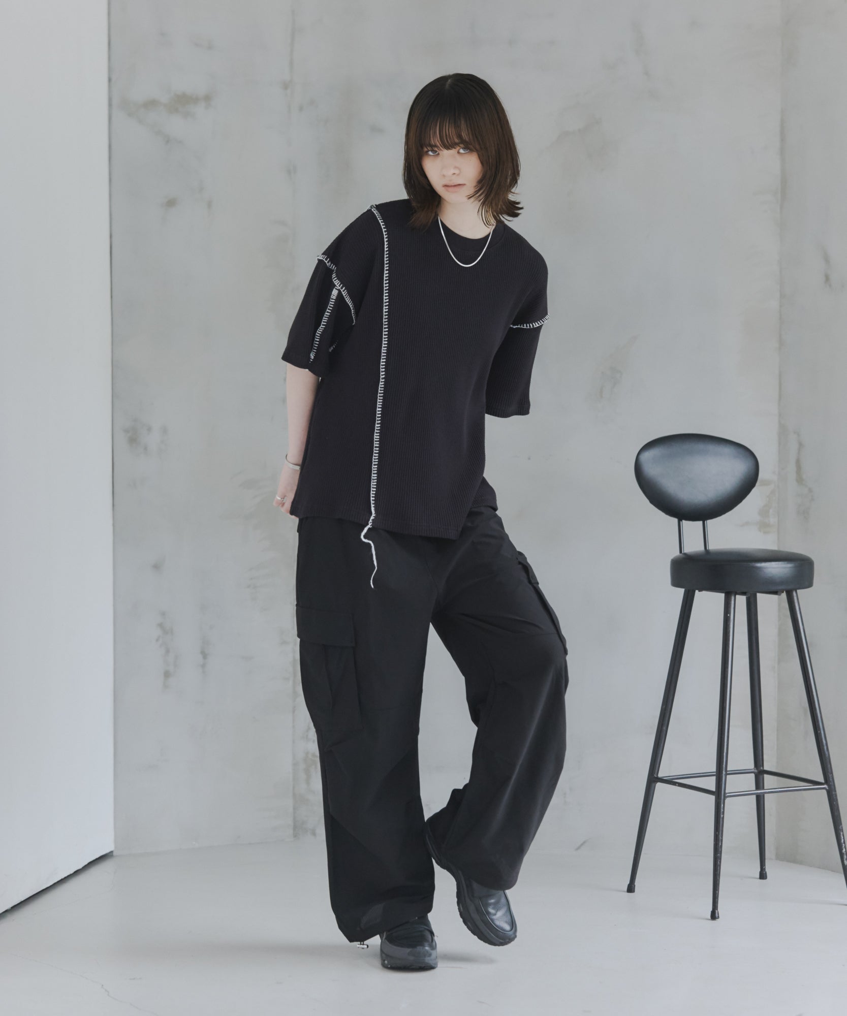 Stitch Knit T-Shirt / ステッチニットTシャツ