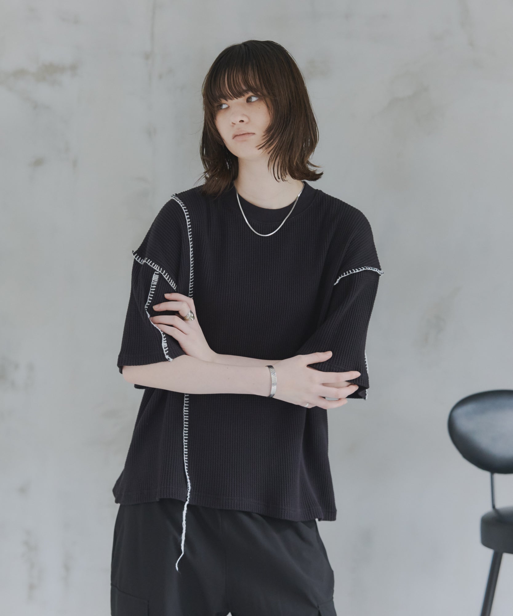 Stitch Knit T-Shirt / ステッチニットTシャツ